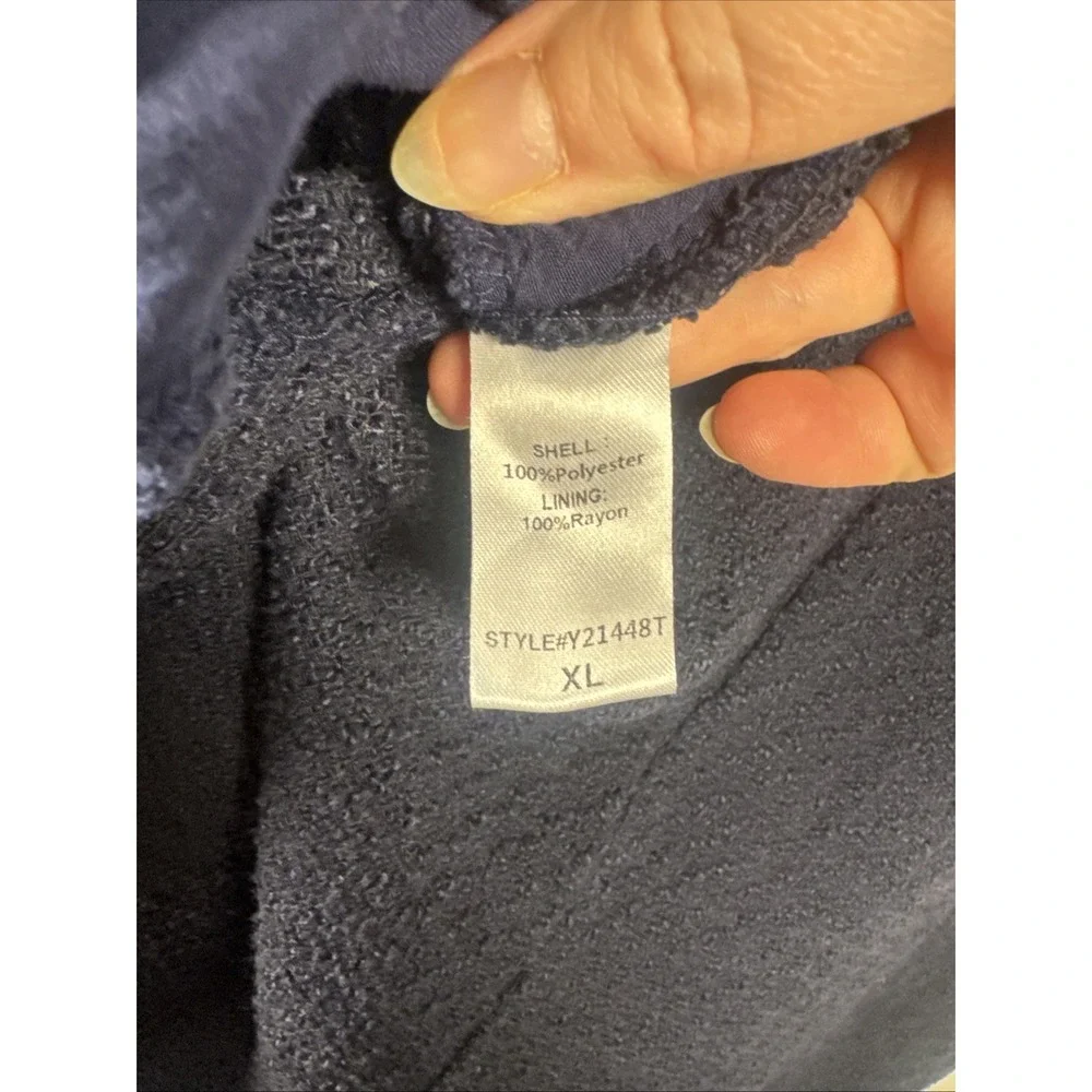 Pomander Place Tuckernuck Navy Blue Textured Myla Romper Women's Size XL